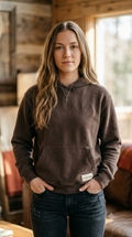 N&S Heavyweight Hoodie — Faded Espresso 100% cotton Young Women
