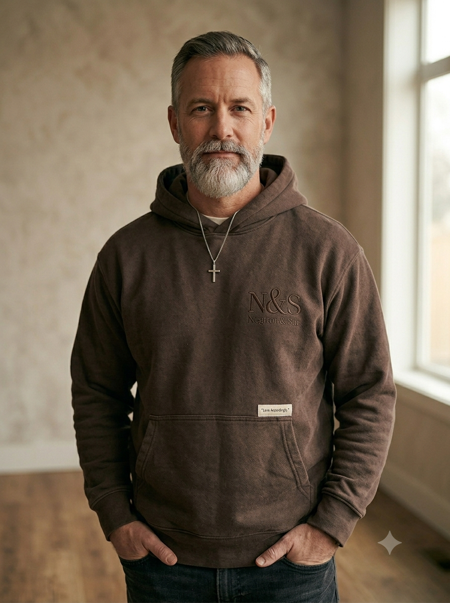 N&S Heavyweight Hoodie — Faded Espresso 100% cotton